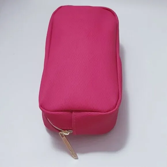 New Lancôme Pink Textured Cosmetics Bag - Picture 7 of 8